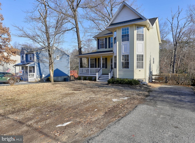 view of front facade with covered porch