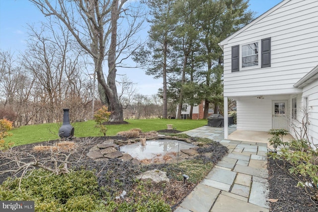 view of yard with a patio