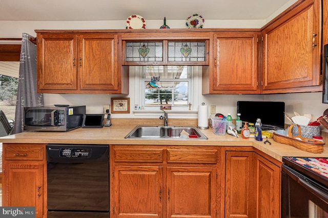 kitchen with sink and dishwasher