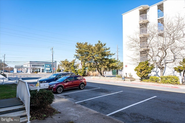 view of parking / parking lot