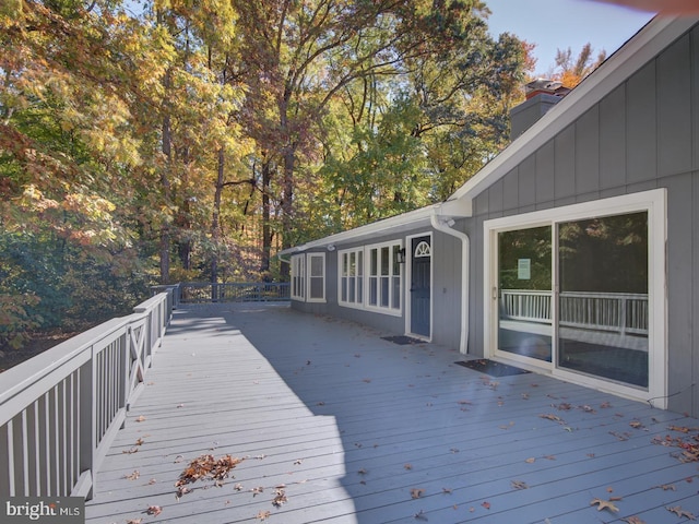 view of wooden deck