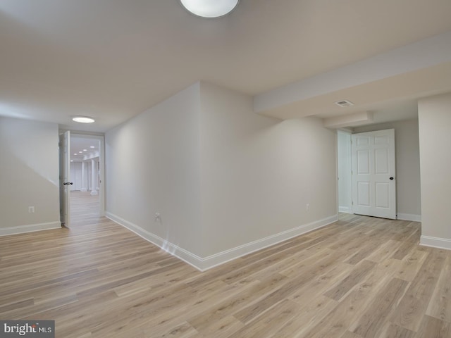 interior space featuring light hardwood / wood-style flooring