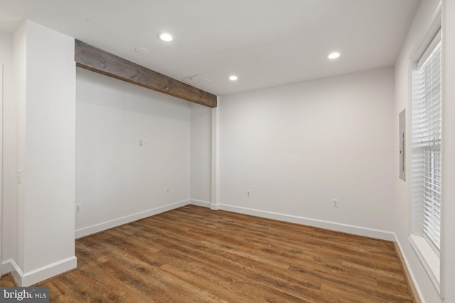 interior space featuring dark hardwood / wood-style flooring