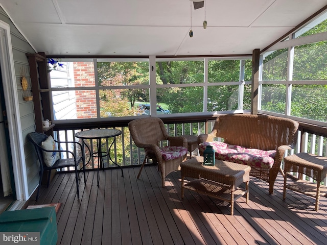 view of sunroom