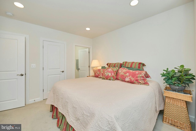 view of carpeted bedroom