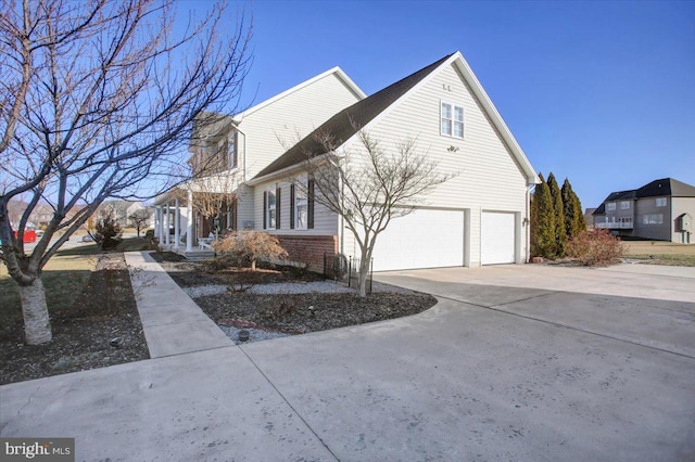 view of home's exterior featuring a garage