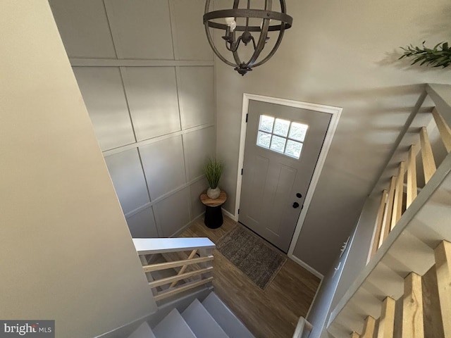 entryway featuring hardwood / wood-style floors