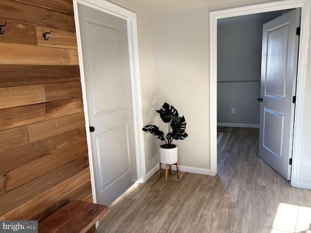 hall featuring hardwood / wood-style floors