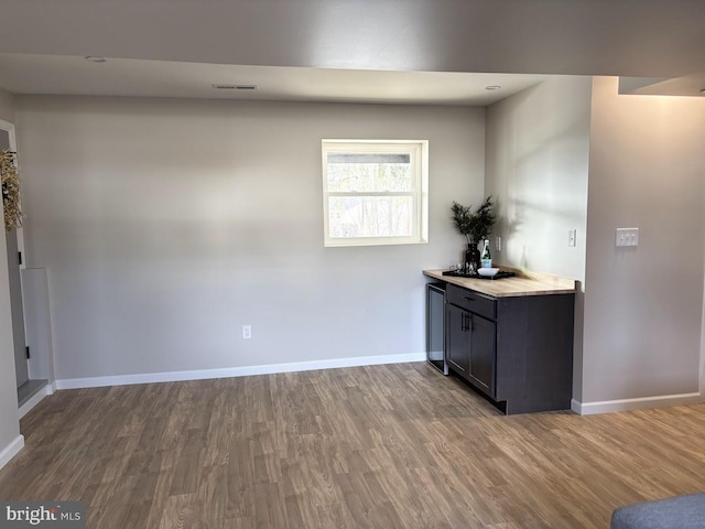 interior space with hardwood / wood-style flooring