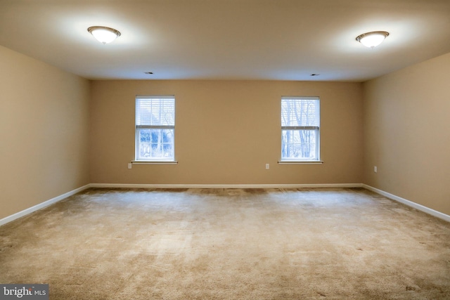 carpeted spare room with a wealth of natural light