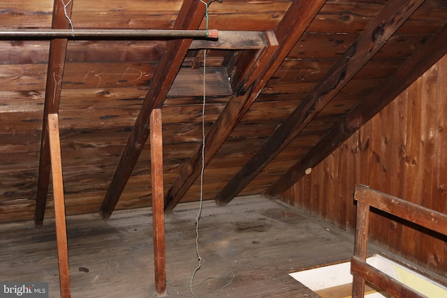 view of attic