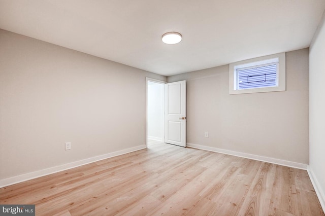 empty room featuring light wood-type flooring