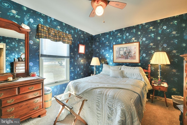 bedroom featuring carpet flooring