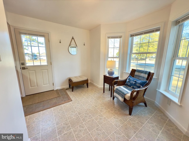 sitting room with a wealth of natural light