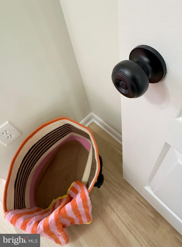 room details featuring hardwood / wood-style flooring