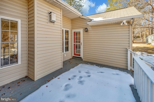 exterior space featuring a deck