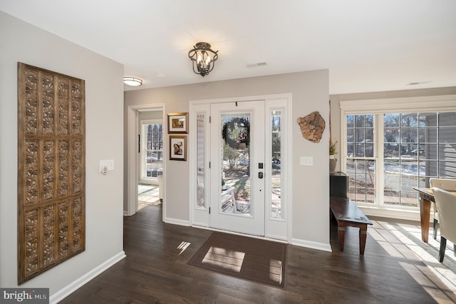 entryway featuring dark hardwood / wood-style floors