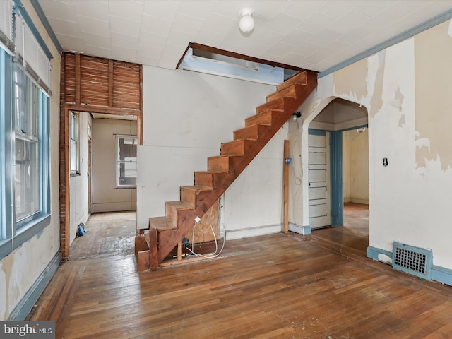 interior space with wood-type flooring