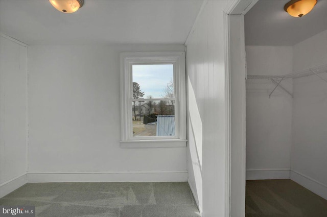 spacious closet with carpet floors