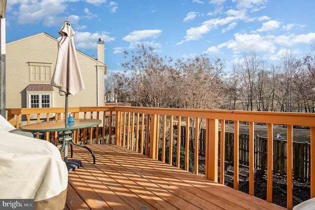 view of wooden deck