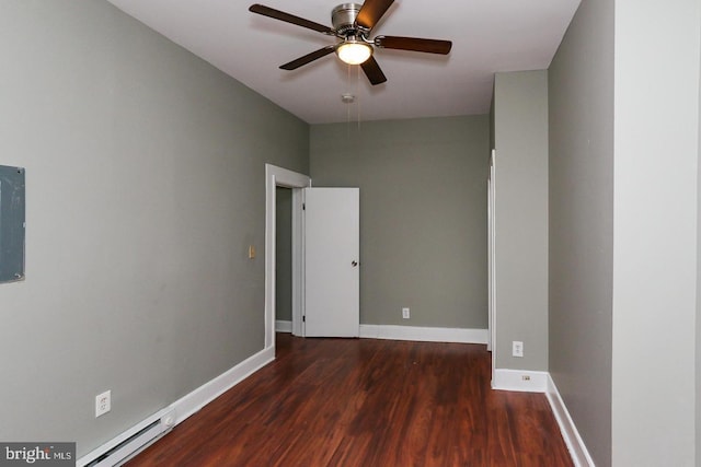 1812 Mcculloh St, Baltimore, MD 21217 - empty room with wood finished floors, ceiling fan, and baseboards