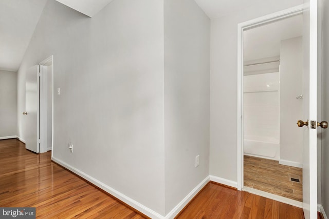 11501 Piney Lodge Rd, North Potomac, MD 20878 - hallway with wood finished floors and baseboards