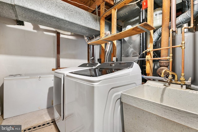11501 Piney Lodge Rd, North Potomac, MD 20878 - washroom featuring independent washer and dryer