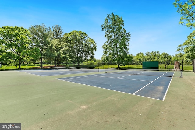 11501 Piney Lodge Rd, North Potomac, MD 20878 - view of tennis court with community basketball court