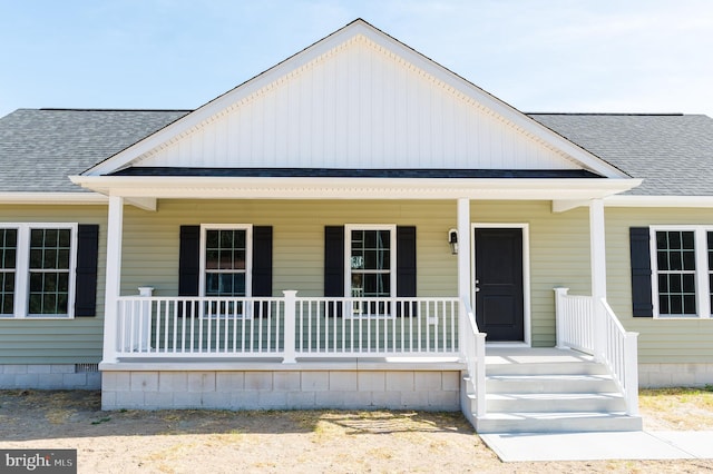 view of front of home with a porch