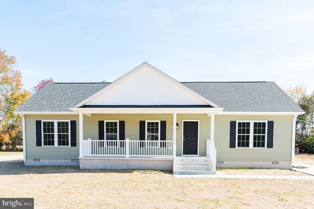 view of front of house featuring covered porch