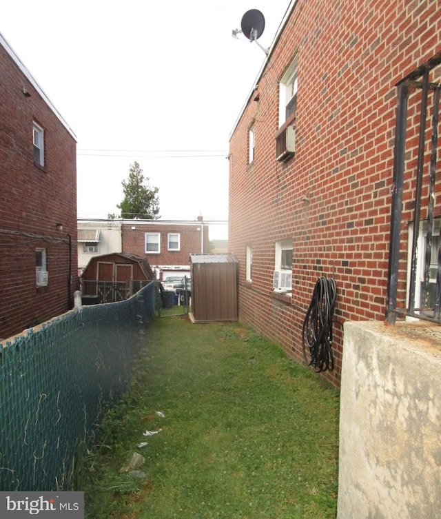 view of yard featuring cooling unit