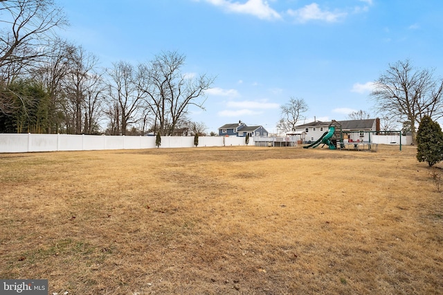 view of yard featuring a playground