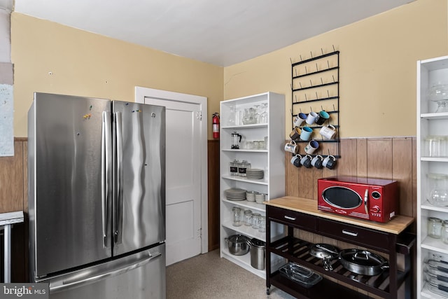910 Woodland Ave, Burlington, NJ 08016 - kitchen featuring stainless steel fridge