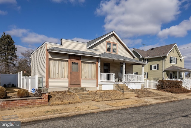 view of front of home with a porch