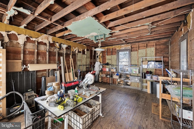 910 Woodland Ave, Burlington, NJ 08016 - misc room with dark hardwood / wood-style floors