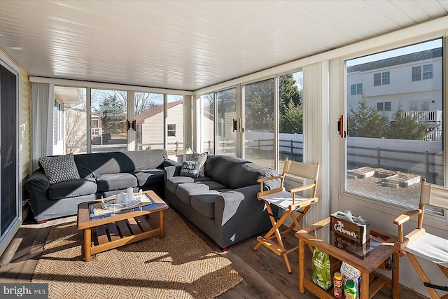 view of sunroom