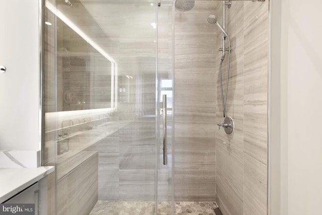 bathroom with an enclosed shower