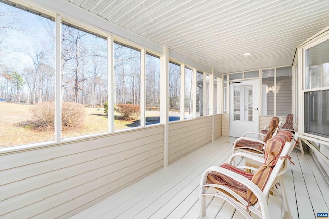 view of sunroom