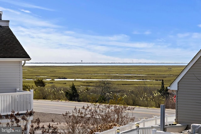 property view of water featuring a rural view