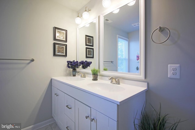 bathroom with vanity