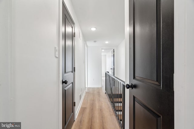 hallway featuring light hardwood / wood-style floors