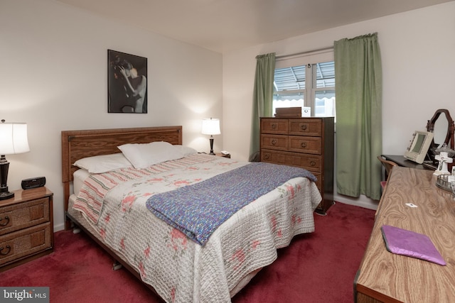 view of carpeted bedroom