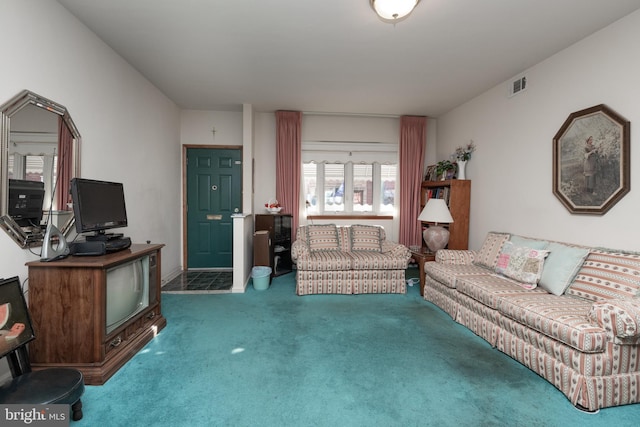 view of carpeted living room