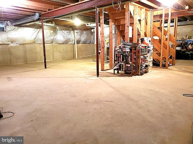 view of basement