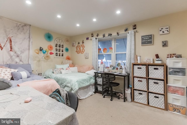 bedroom featuring carpet flooring