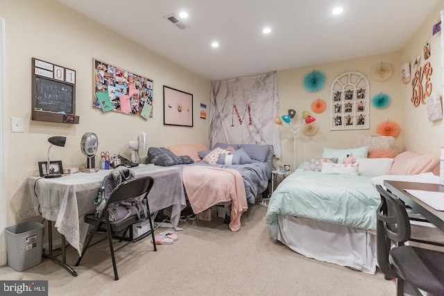 bedroom featuring carpet flooring