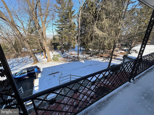 view of snowy yard