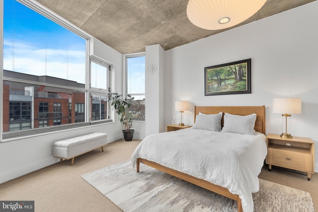 view of carpeted bedroom