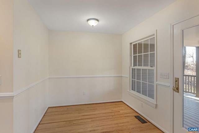 interior space featuring light hardwood / wood-style flooring