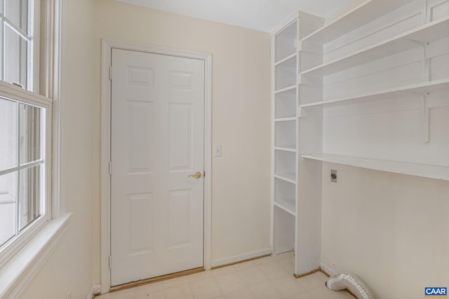 washroom with electric dryer hookup